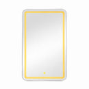Rectangle Medicine Cabinet Mirror Bathroom Mirror With Storage Wall Mounted Medicine Mirror Cabinet With LED - Sliver