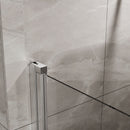 Pivot Shower Door, Tempered Glass, Semi Frameless