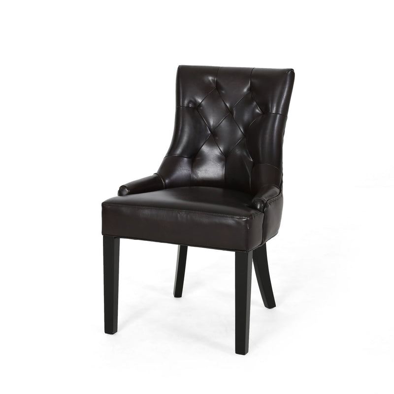 Contemporary Cheney Dining Chair Set With Tufted Design
