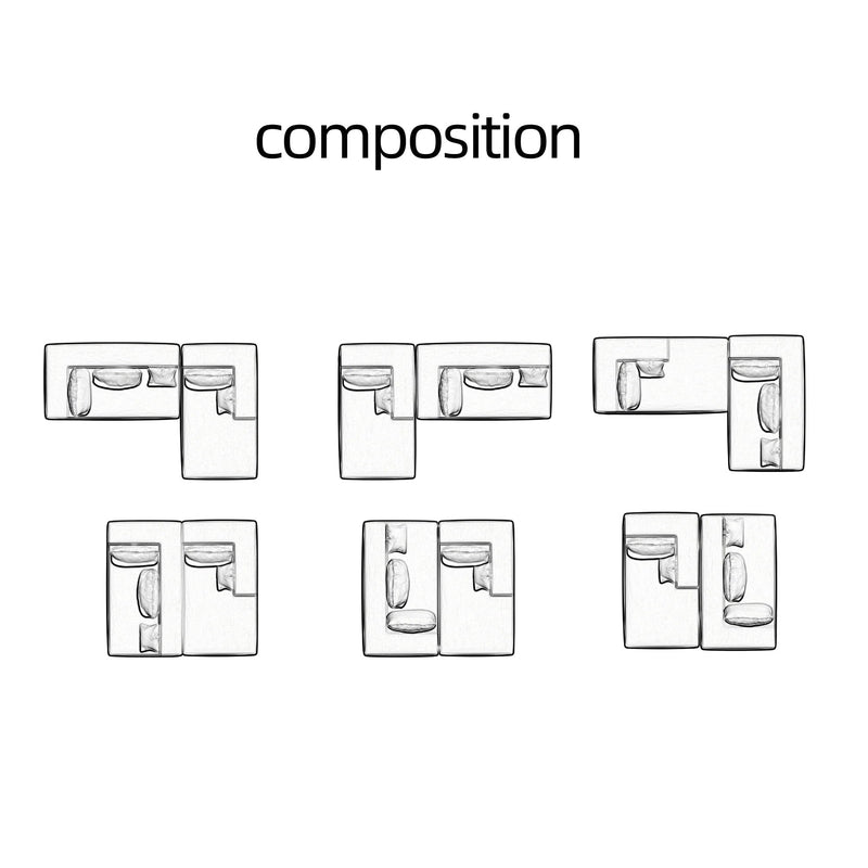 Modular Corner Sofa With Soft Linen Fabric