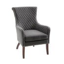 Heston - Accent Chair With Quilted Back And Nailheads - Gray