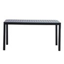 Outdoor Indoor Dining Table 59''L x 36.61''W Rectangle Aluminum Dining Table for Patio Garden Kitchen