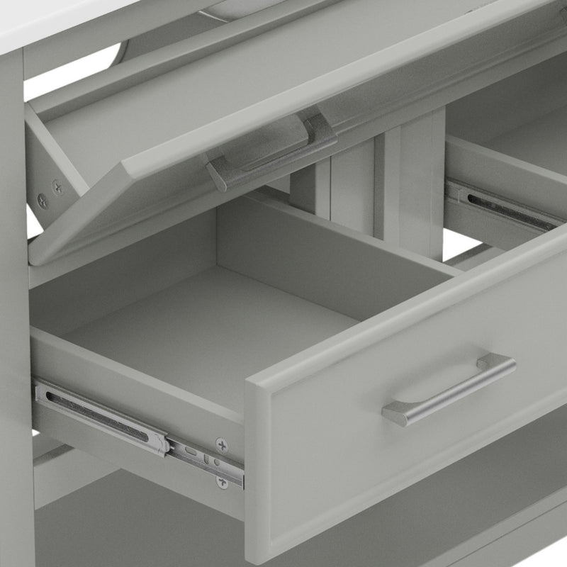 Bathroom Vanity With Ceramic Sink, Tip Out Tray & 2 Full Extension Drawers
