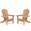 Lounge Patio Chair For Garden Outdoor Wooden Folding Adirondack Chair (Set of 2) Solid Cedar Wood Lounge Patio Chair For Garden