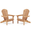 Lounge Patio Chair For Garden Outdoor Wooden Folding Adirondack Chair (Set of 2) Solid Cedar Wood Lounge Patio Chair For Garden