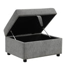 Sectional Sofa Convertible Pull-Out Bed With Storage Ottoman & USB Ports