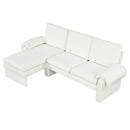 Convertible Futon Sofa Bed With Adjustable Backrest, Reversible Chaise Lounge And 2 Removable Armrest Pillows
