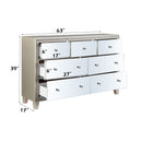Sliverfluff - Dresser - Mirrored & Champagne Finish - Atlantic Fine Furniture Inc