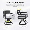 Outdoor Patio Swivel Rocker With Outdoor Grade Sunbrella Fabric Cushions (Set of 2) - Ember Black