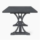 Devingo - Extendable Dining Table Rustic Style - Gray