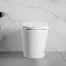 Tankless Smart Toilet With Bidet Built In, 1 Piece, Auto Flush, Auto Open / Close, Heated Seat, Bubble Wash, Warm Water And Dry, Adjustable Temp, Remote Control Side Know - White