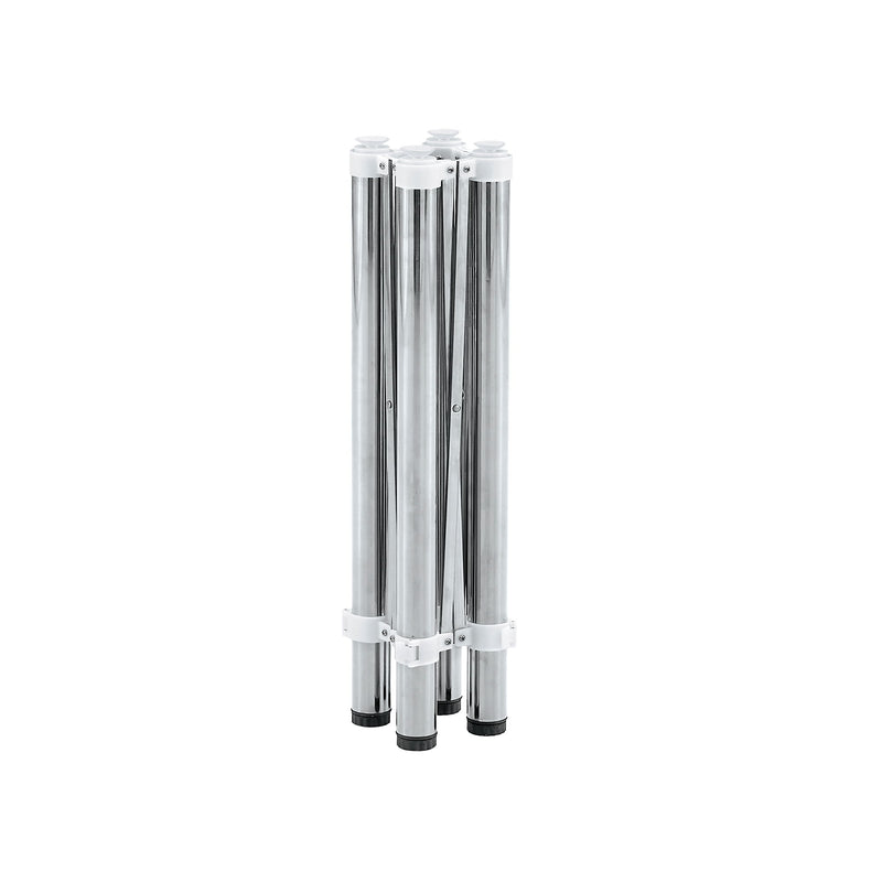 Simple Silver Stainless Steel Folding Table Frame Multifunctional Space Saving Design.Separate Folding Table Legs That Can Be Paired With Various Sizes And Styles Of Tabletops - Silver