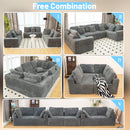 Modular U Shaped Sectional Sofa With Reversible Design