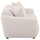 Destino - Chenille Upholstered Splayed Arm Loveseat - Greige