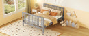 Convertible Crib/Full Size Bed with Changing Table, Gray