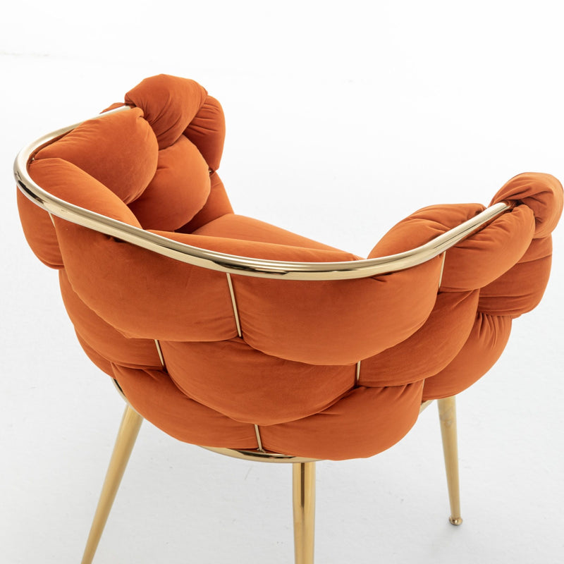 Luxury Modern Simple Leisure Velvet Single Sofa Chair Bedroom Lazy Person Household Dresser Stool Manicure Table Back Chair