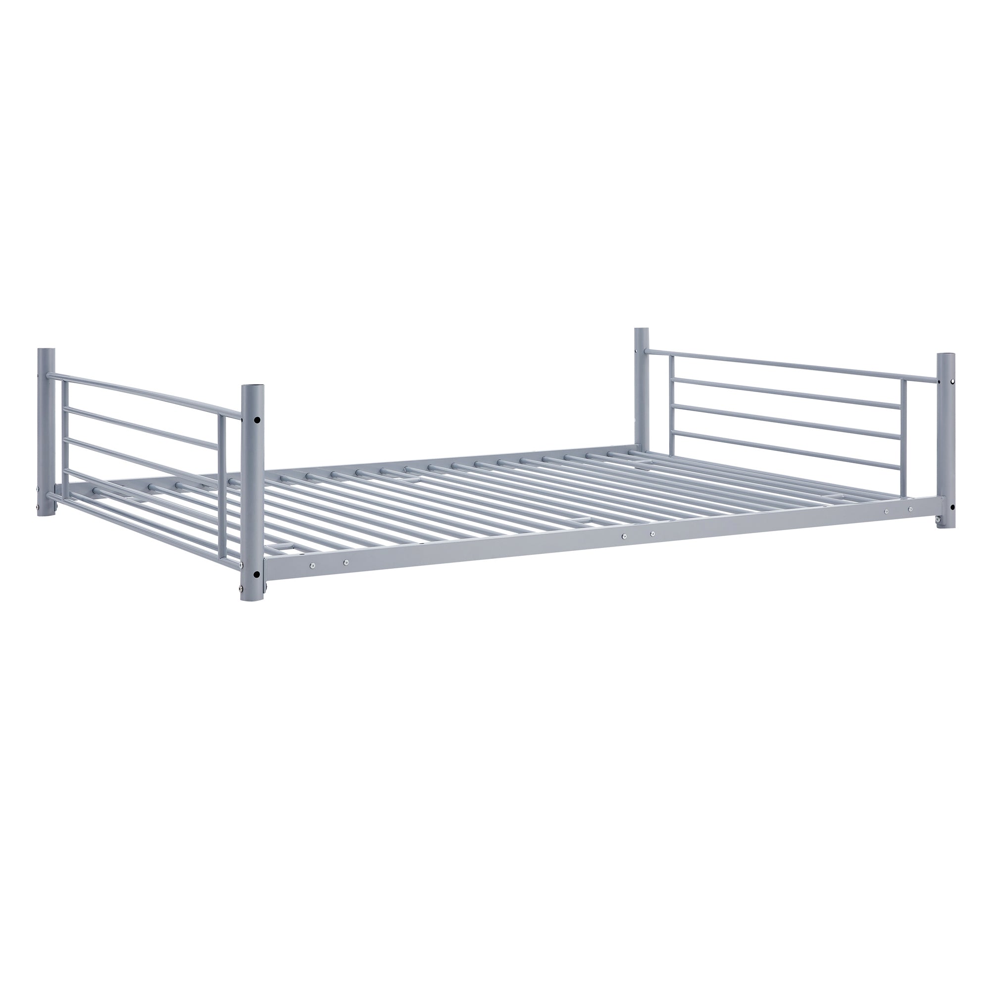 Full-Full-Full Metal  Triple Bed  with Built-in Ladder, Divided into Three Separate Beds,Gray(OLD SKU:LP000297AAE) - Atlantic Fine Furniture Melbourne FL
