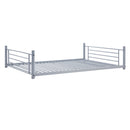 Full-Full-Full Metal  Triple Bed  with Built-in Ladder, Divided into Three Separate Beds,Gray(OLD SKU:LP000297AAE)