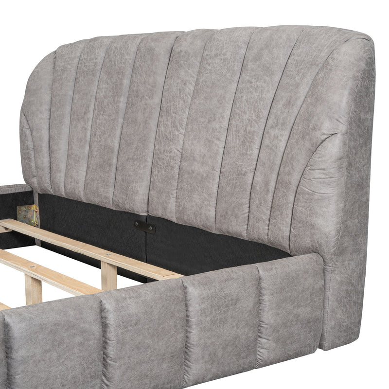 Elegant Design Upholstered Platform Bed