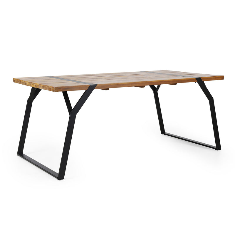 Zora - Dining Table Industrial & Iron Table - Black