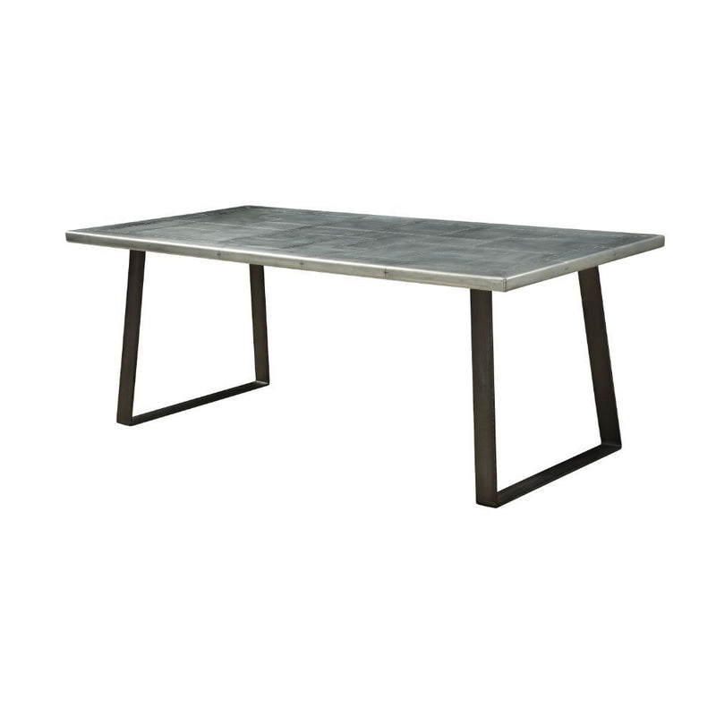 Kaylia - Dining Table - Aluminum & Gunmetal - Atlantic Fine Furniture Inc