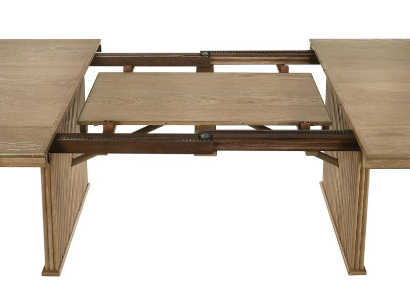 Adina - Extension Dining Table - Distressed Light Brown
