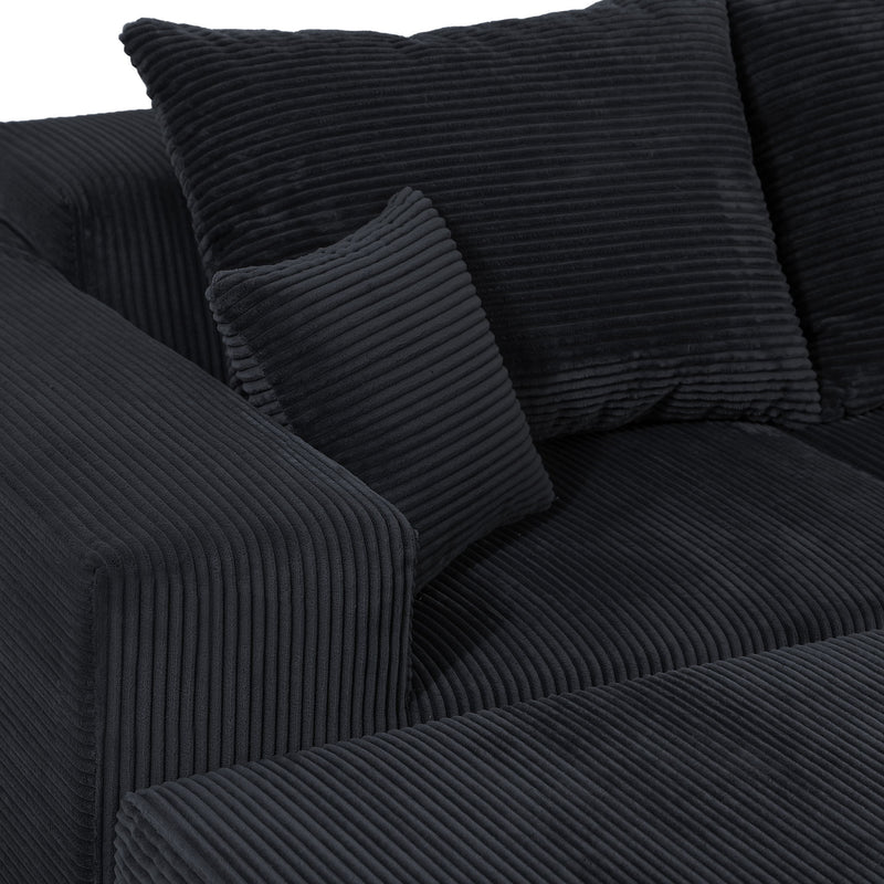 Modular Sectional Sofa, Convertible Couch With Chaise Corduroy
