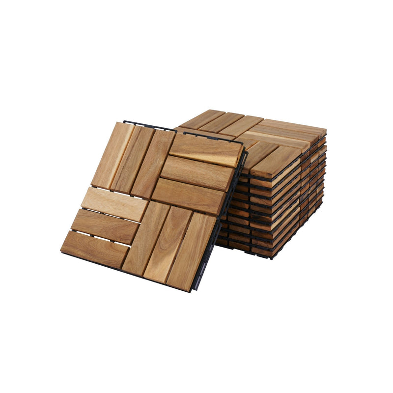 12" X 12" Interlocking Deck Tiles Checker Pattern