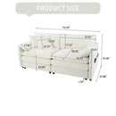 Modern Oversized Chenille Loveseat Sofa With Deep Seat And Diy Combination