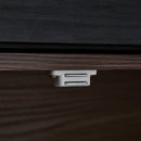 Modern Extendable & Rotating Cabinet With Drawer And Flip Doors For Versatile Storage - Black / Dark Walnut