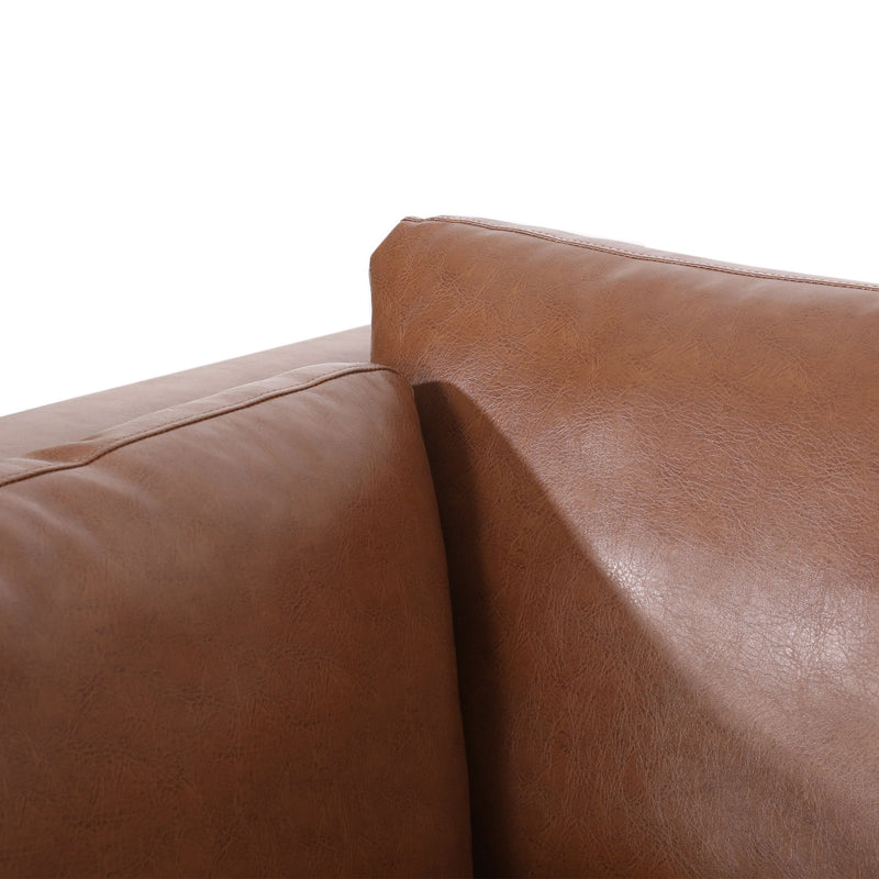 Contemporary 3 Seater Sofa Upholstery - Light Brown