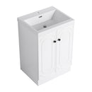 Contemporary Freestanding Bathroom Vanity With Resin Sink & Soft-Close Cabinet Doors