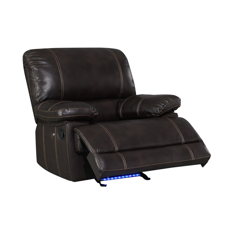 Recliner Chair Sofa Manual Reclining Home Seating Seats Movie Theater Chairs - Brown