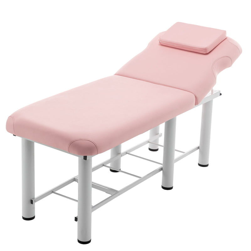 Professioanl Massage Table, Backrest Adjustable, Removable Headrest, Bottom Shelf Storage, Memory Foam Layer Salon Bed