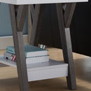 Compact Modern 2 Tier End Table