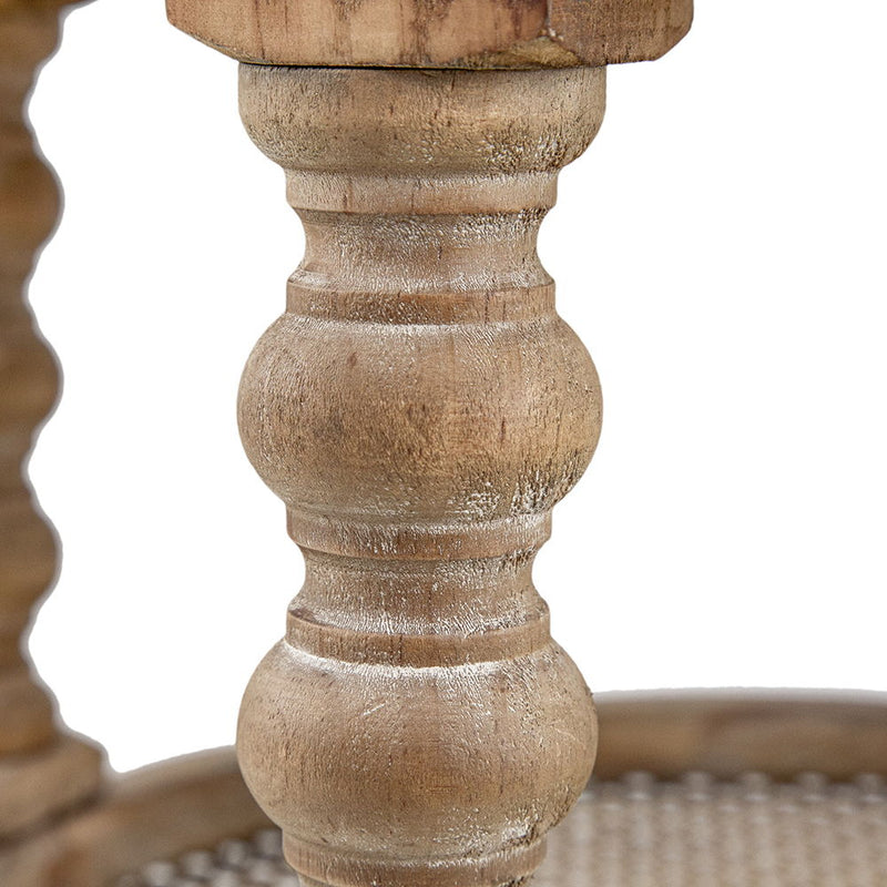 Round 3 Tiered Side Tabel, Natural End Tabel For Lving Room Bedroom Entryway - Brown