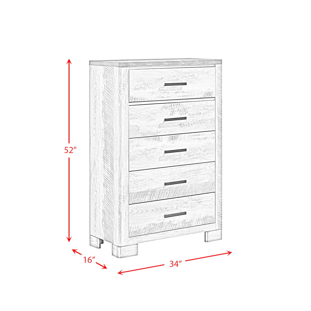 Millers Cove Chest (Sturdy) in Two-Tone Gray by Elements International, view 7