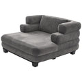 Oversized Chaise Lounge Sofa Bed With Deep Seat And Layered Armrests