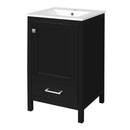 Bathroom Vanity With Ceramic Sink, Soft Close Drawers, Door Organizer, Divider Drawer, Adjustable Foot Pads