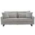 Modern Corduroy Loveseat Sofa With 4 Pillows