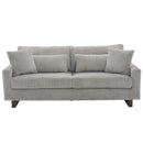 Modern Corduroy Loveseat Sofa With 4 Pillows