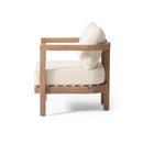 Outdoor Acacia Wood Patio Club Chair, Waterproof Thick Cushion, Deep Seating