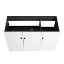 Contemporary Freestanding Bathroom Vanity With Resin Sink & Soft-Close Cabinet Doors