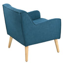 Modern Arm Chair With Tufted Back And Wooden Legs