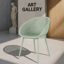 2 Piece Durable Single Chair With Mesh Hollow Out Design