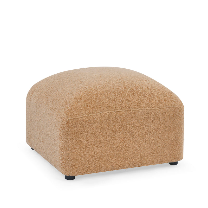 L-Shape Modular Sectional Sofa, DIY Combination,Teddy Fabric,Camel