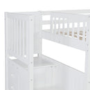 Full over Full Bunk Bed with Twin Size Trundle, White (old sku: LT000026AAK )