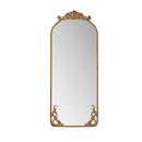 Full Body Arched Mirror With Vintage Carved Applique