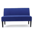 Contemporary Loveseat With Upholstered Fabric And Birch Wood Legs