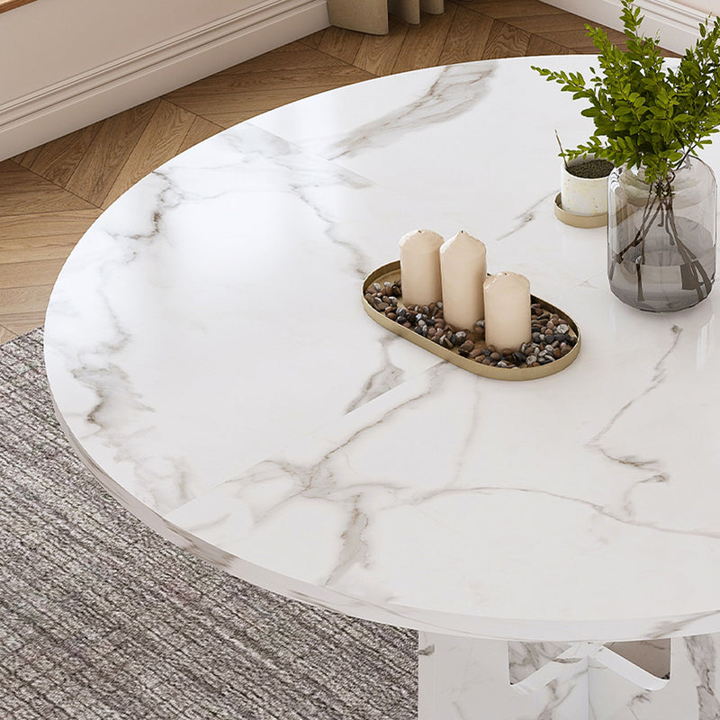 Round Dining Table For 4 - White